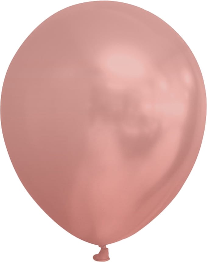 Ballonnen klein metallic rosé goud 100 stuks - 5 inch