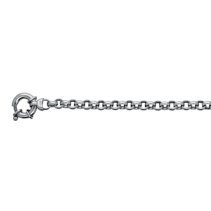 Glowschakelarmband - zilver gerodineerd - jasseron - 19 cm