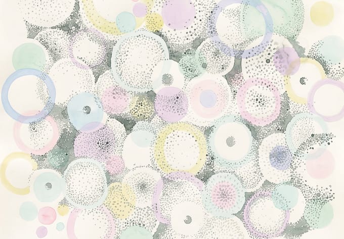 Fotobehang - Bubbels - Vervaagd - Muurschildering - (416 x 254 cm)