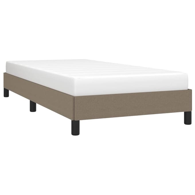 vidaXL - Bedframe - zonder - matras - 100x200 - cm - stof - taupe