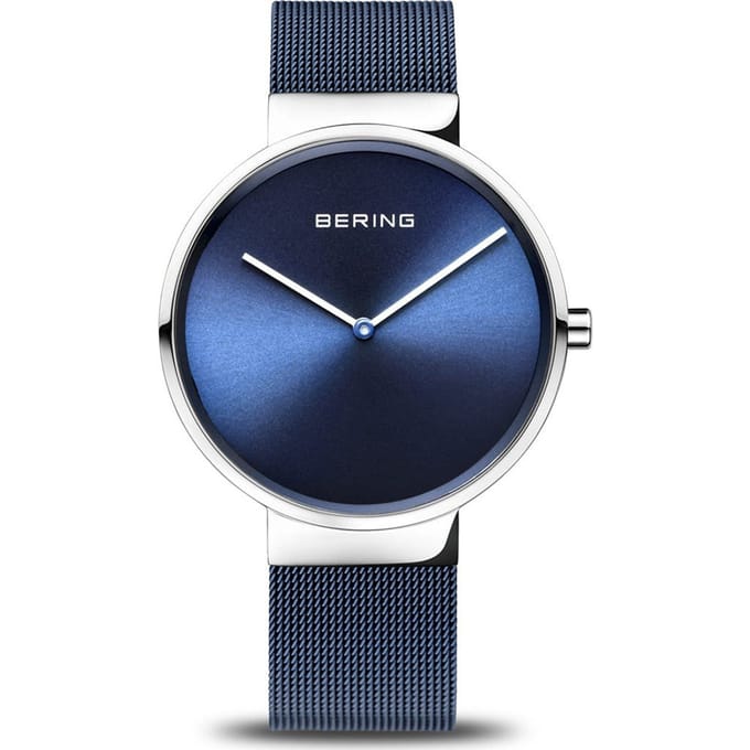 BERING 14539-307 - Horloge - Staal - Blauw - Ø 39 mm
