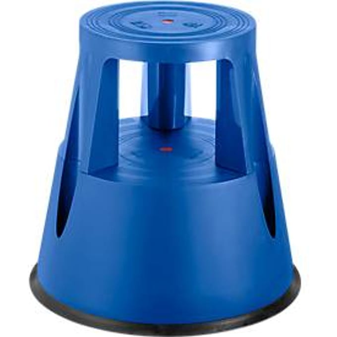Verrijdbaar opstapje, 2 treden, PP, blauw