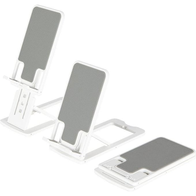 Opvouwbare Mobiele Telefoonhouder Tablet PC Smartphone Standaard Desktop Telefoonhouder Universeel Antislip wit