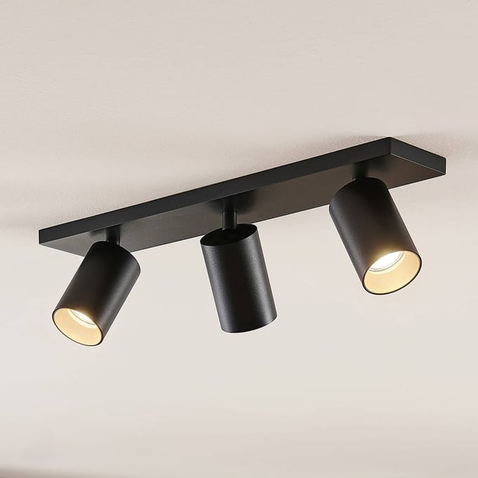 Arcchio - buitenspot - 3lichts - aluminium - H: 12.5 cm - GU10 - zwart
