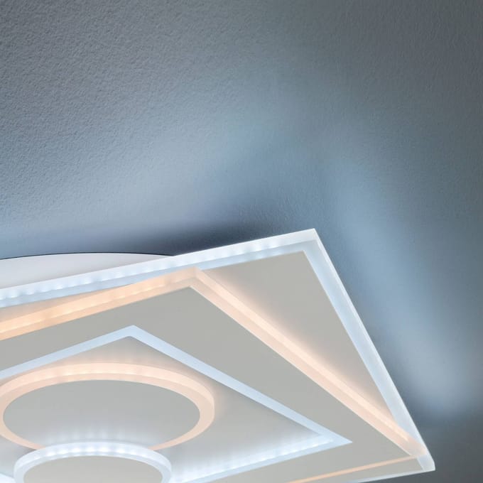 Fischer & Honsel - Plafondlamp Ratio - 1x LED 48 W (incl.) - Wit Metaal