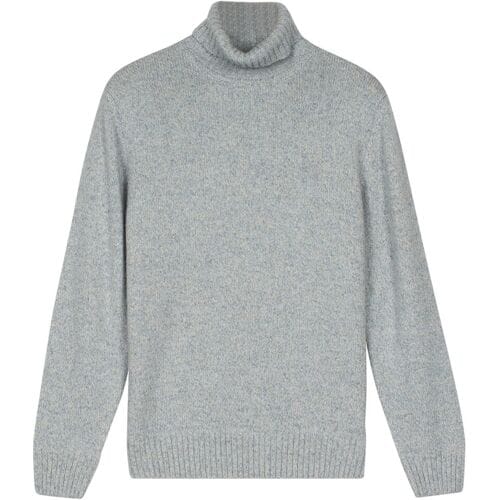 Baileys Trui High Rollneck Faux Uni Wool Blend Sky Blue / male