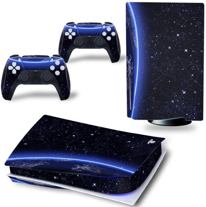 Gadgetpoint - Console & Controller Stickers voor PS5, PlayStation 5 - Performance Gaming Skin - Bescherming Accessoires - Heelal