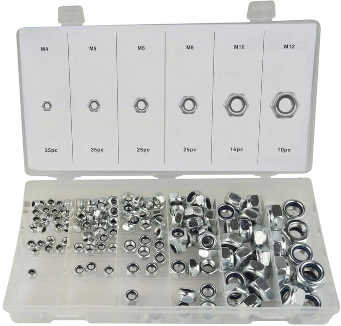 GEKO Nylon borgmoer assortiment - zelfborgend - metrische maten - 146 stuks