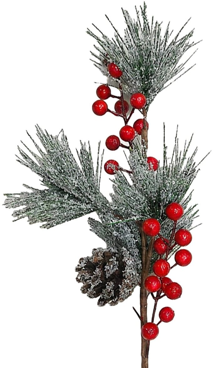 Clayre & Eef Decoratie Tak Rood Kunststof