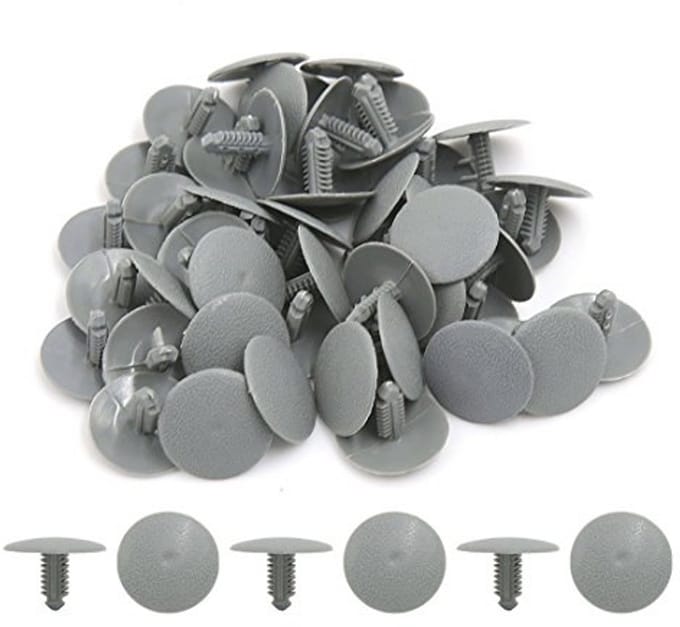 50 Stuks Auto Deur Spatbord Klinknagels - Kleur Grijs
