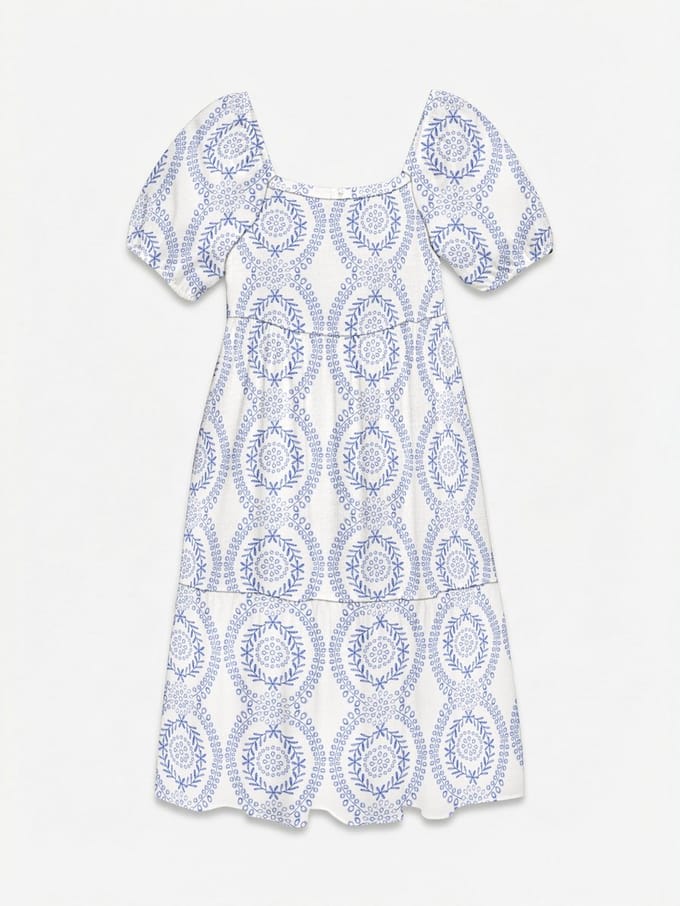 Vero Moda Gesmokte jurk VMROKAYA Midi-jurk