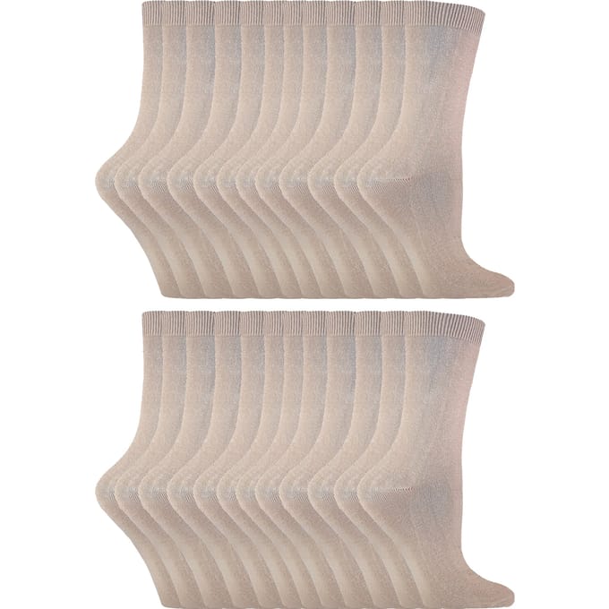 Sock Snob - 24 paar effen katoenrijke damessokken