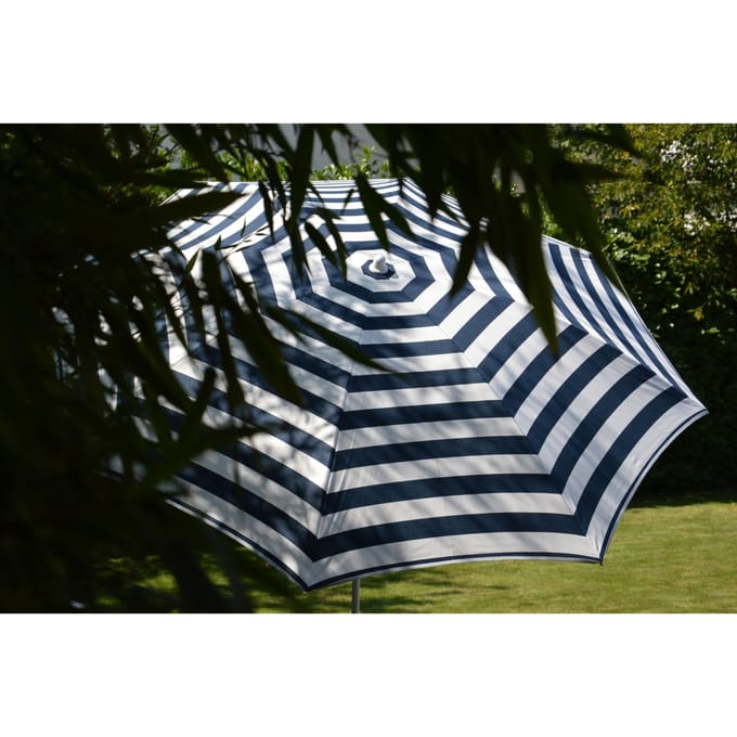 Jan Kurtz - Ravenna Parasol - wit - wit/blauw - meerkleurig