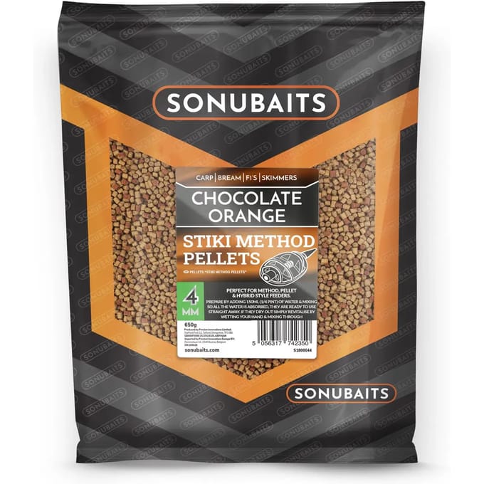 Sonubaits Stiki Method Pellets 4mm Chocolate Orange 650gr