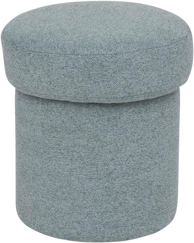 Atmosphera Poef Kita Ø37xH40cm - Nylon/Viscose - Celadongroen