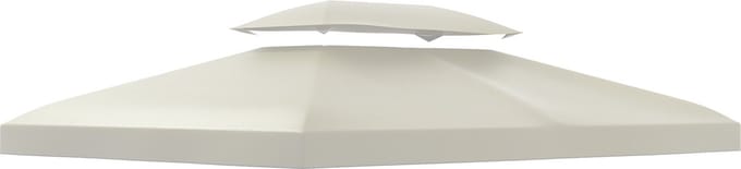 Outsunny vervangend dak - voor tuinpaviljoen - 3x3 / 3x4m - cremewit