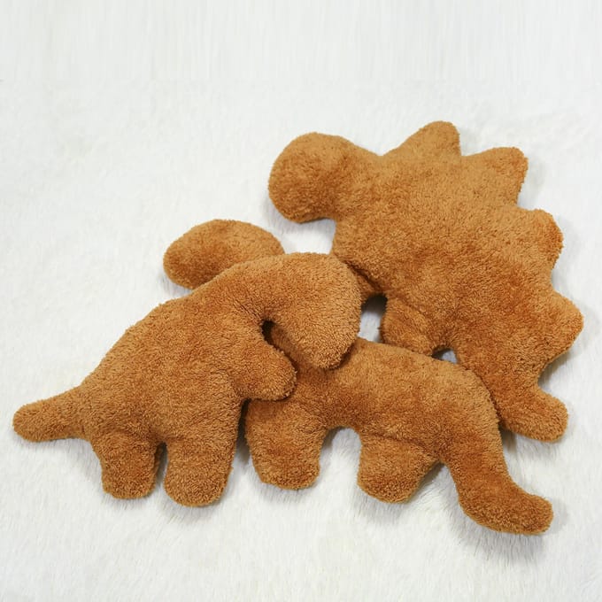 Jouet en peluche oreiller pépite marron