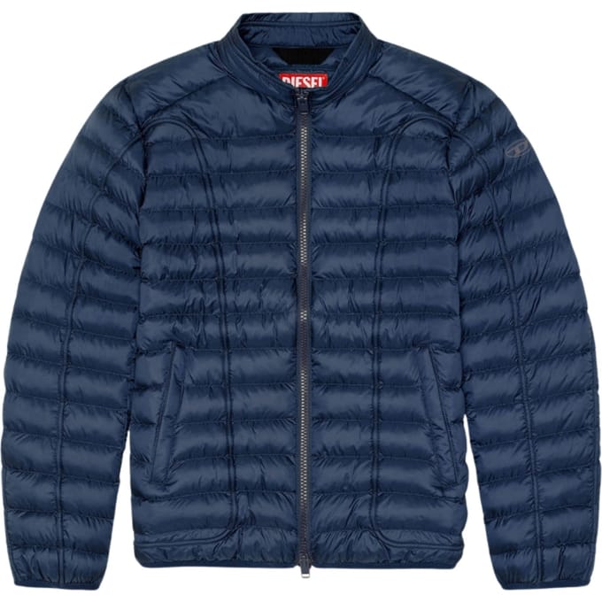 Diesel effen marineblauw gewatteerd jack