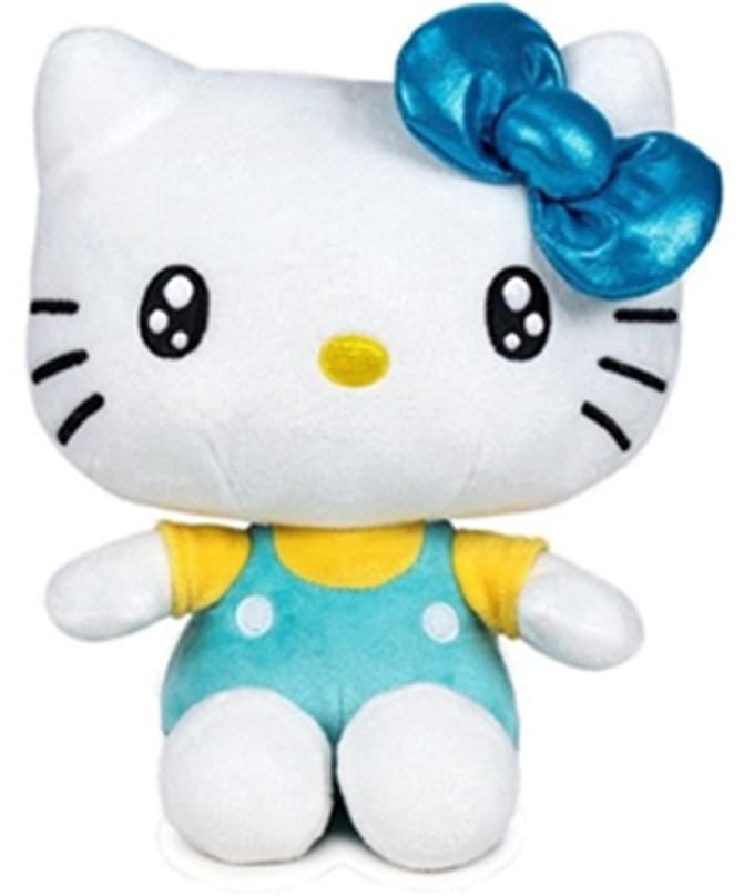 Hello Kitty 50th Anniversary Pluche 22 cm Blauw