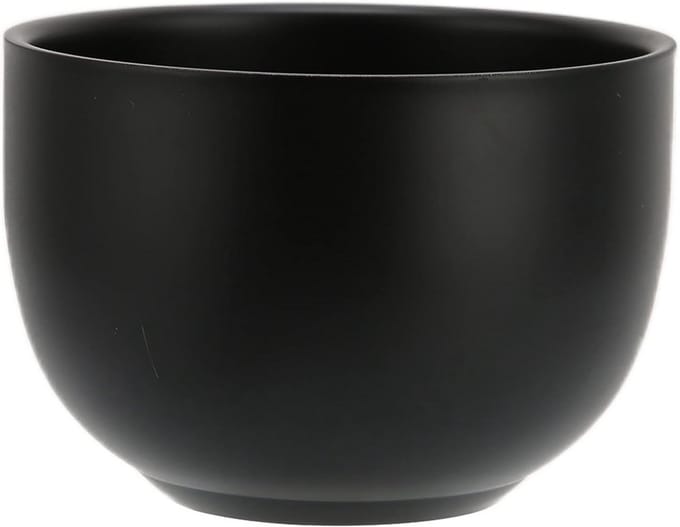 Zwarte Scheerzeep Bowl van RVS voor Mannen - Schuim-/Scheerschuim Beker