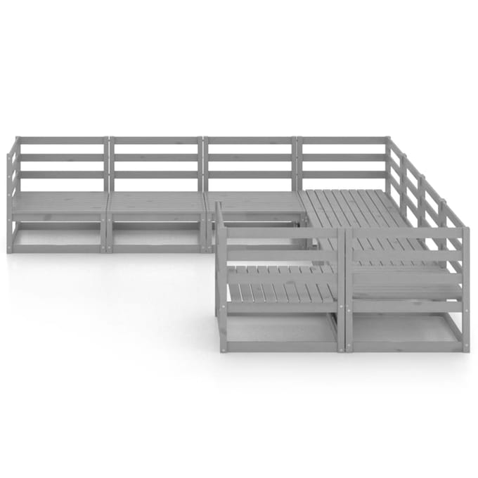 vidaXL - 8-delige - Loungeset - massief - grenenhout