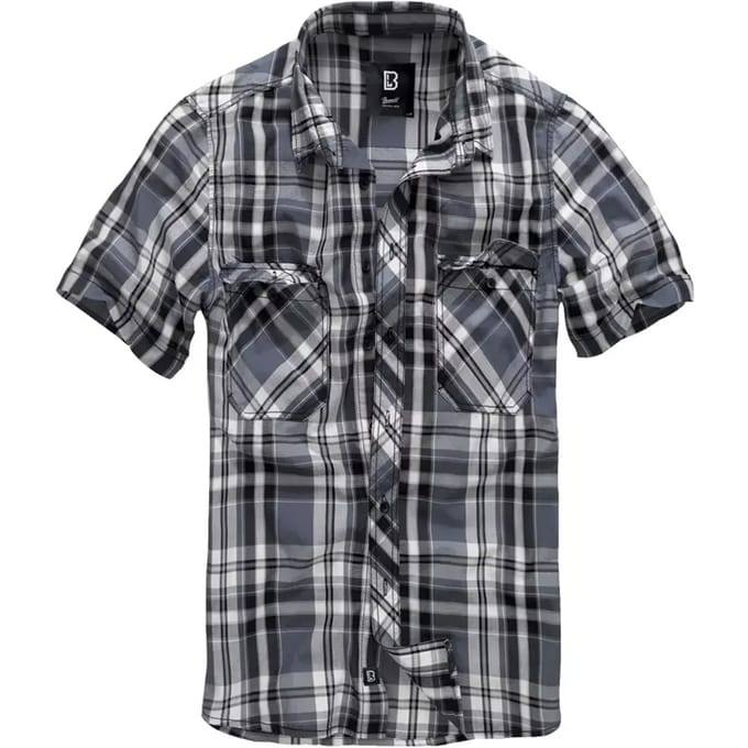 Brandit - Roadstar Overhemd - S - Zwart/Grijs