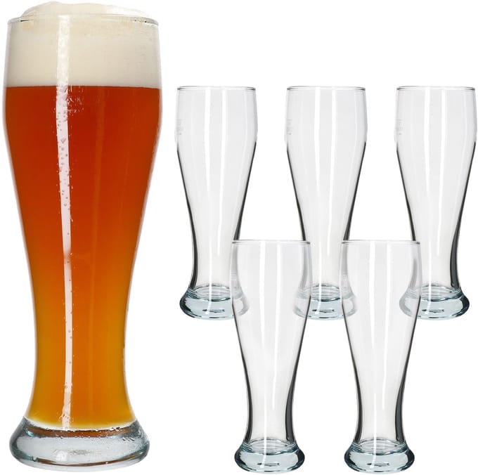 6-delige set SEPP Weizenbierglazen 0,5 liter geijkt