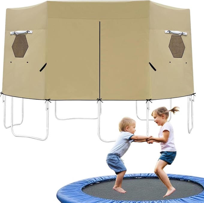 Trampoline Tent - Luifel Scherm - Buiten Spelen - Waterdicht Scheurbestendig - Diverse Maten - Blauw