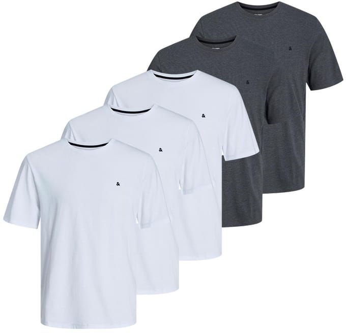 Jack & Jones Heren t-shirt 5 pack Essentials