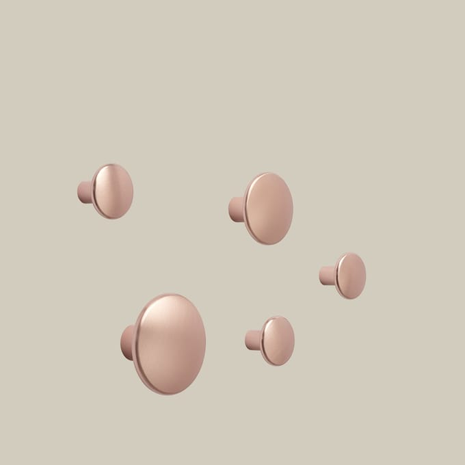 Muuto The Dots Metal - roze - Set
