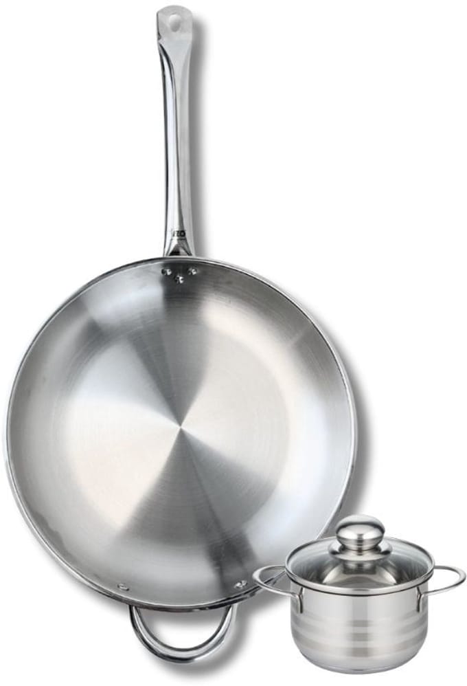 Set van 1 Koekenpan 32 cm en 1 braadpan 12 cm Elo Profi Brillant