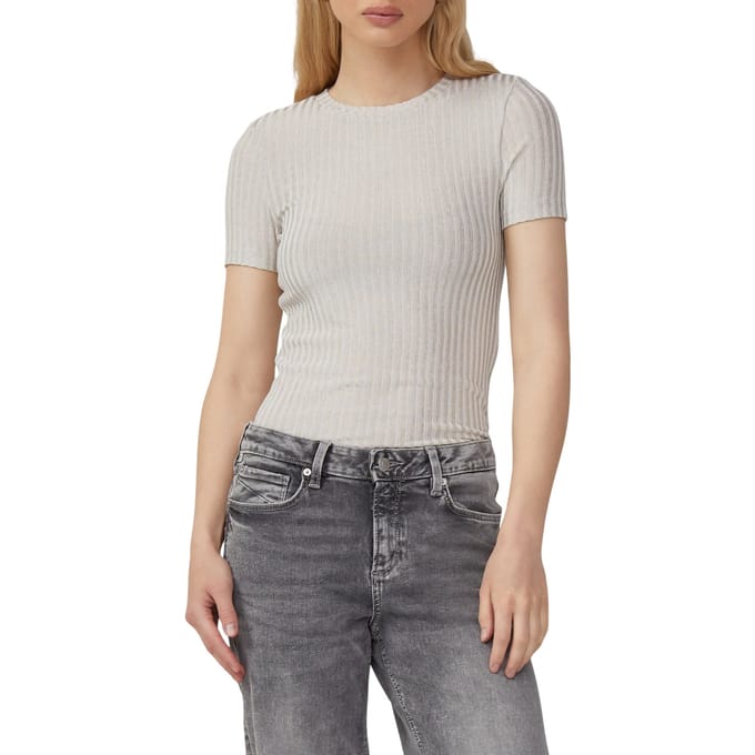 s.Oliver -qs T-shirts White Silver Größe: M | Hemden Outlet | Damen | Grau