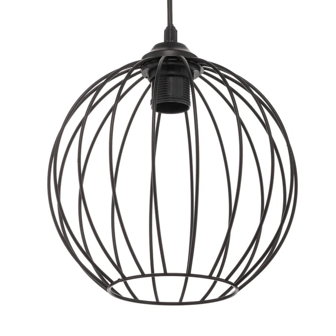 HELAM Hanglamp Cumera in zwart, 4-lamps, rond