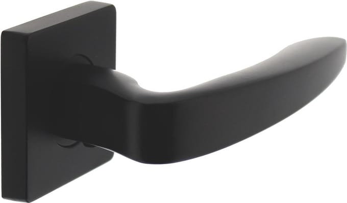 Intersteel Deurkruk Zeus op vierkant rozet mat zwart