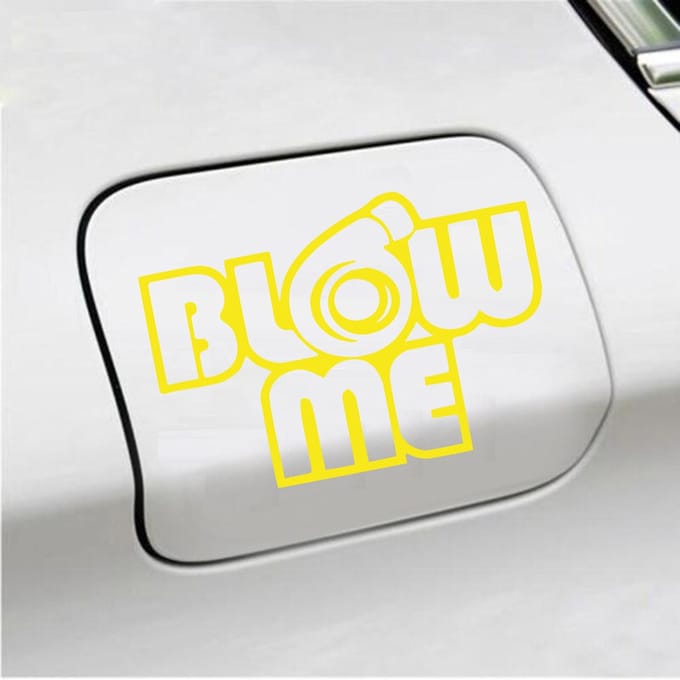 Bumpersticker - Blow Me - 10,1 X 14,8 - Geel