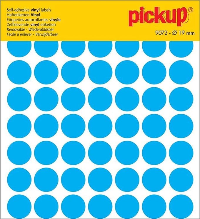 Pickup Stippen vinyl 19 mm blauw - 9072
