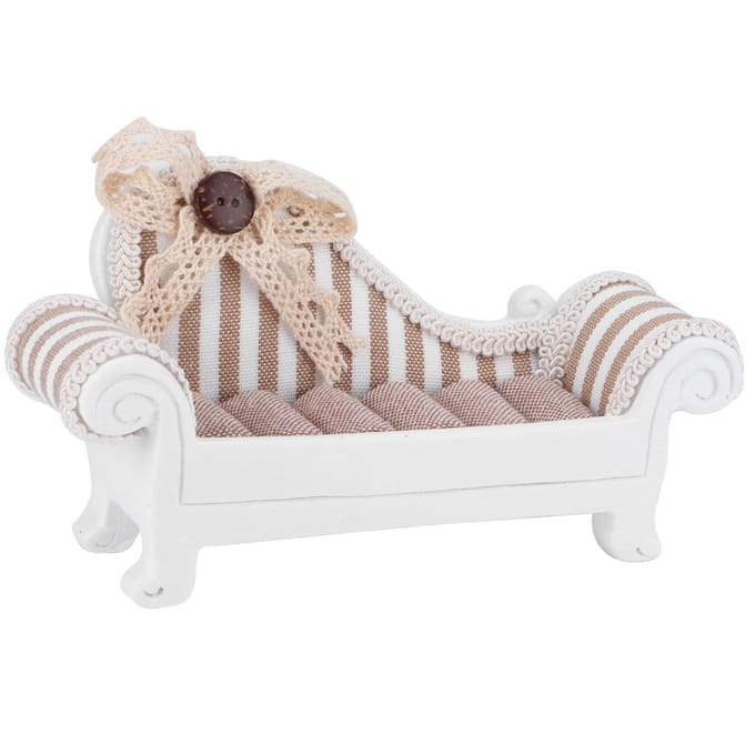 Mini Sofa Sieradenrek Ringstandaard Organizer Oorbellen Display Houder Opbergdecoratie white