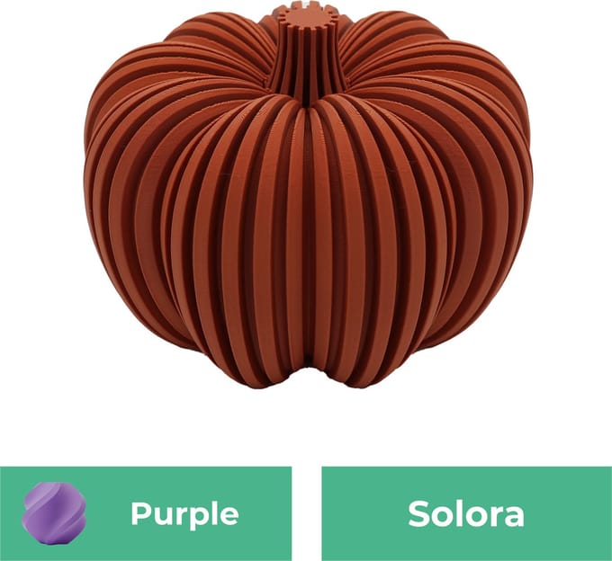 Solora pompoen beeld – Decoratief beeld - Paars - 3d geprinte beeld – Herfst woondecoratie - 10CM