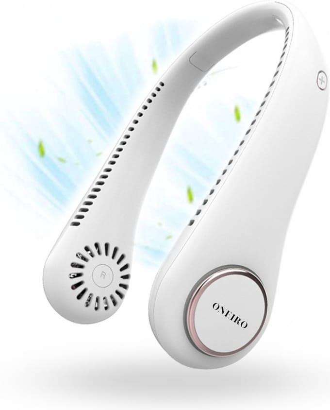 Oneiro's Luxe Nek Ventilator Pro 2.0 - Draagbare Gezichtsventilator - oplaadbaar - Usb Ventilator - Ventilatoren - Tafelventilator - Statiefventilator - Neck Fan - Vloerventilator - Draagbare Nek Ventilator