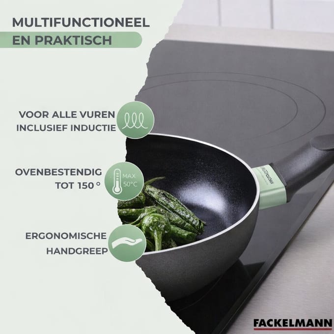Set van 2 keramische antiaanbakpannen 24 en 28 cm Fackelmann Brandao