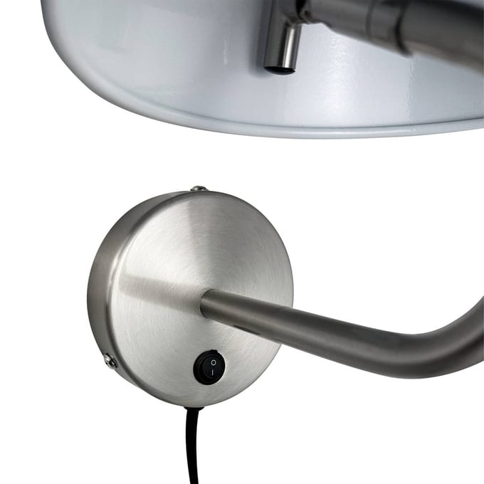 Dyberg Larsen Oulu Wandlamp Zwart/ Geborsteld Staal