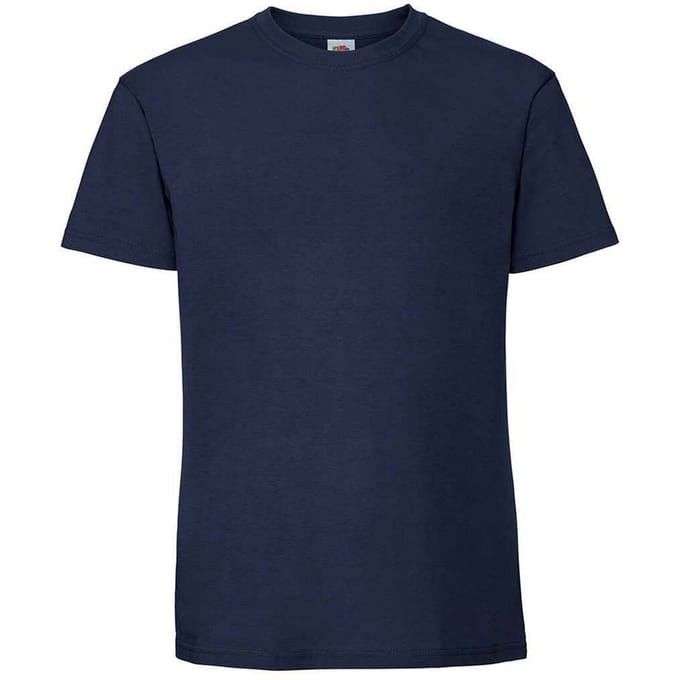 Fruit Of The Loom Heren Ringgesponnen Premium T-Shirt (Deep Navy)