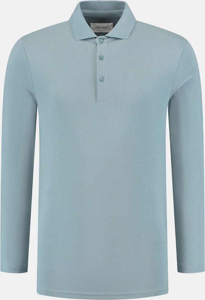 Pure Path Regular Fit Polo - Blue Gray - Maat XXL