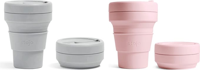 STOJO - Opvouwbare Beker - To Go - Cashmere & Carnation - 355ml - Herbruikbaar - Reusable Cup - Set van 2 Stuks
