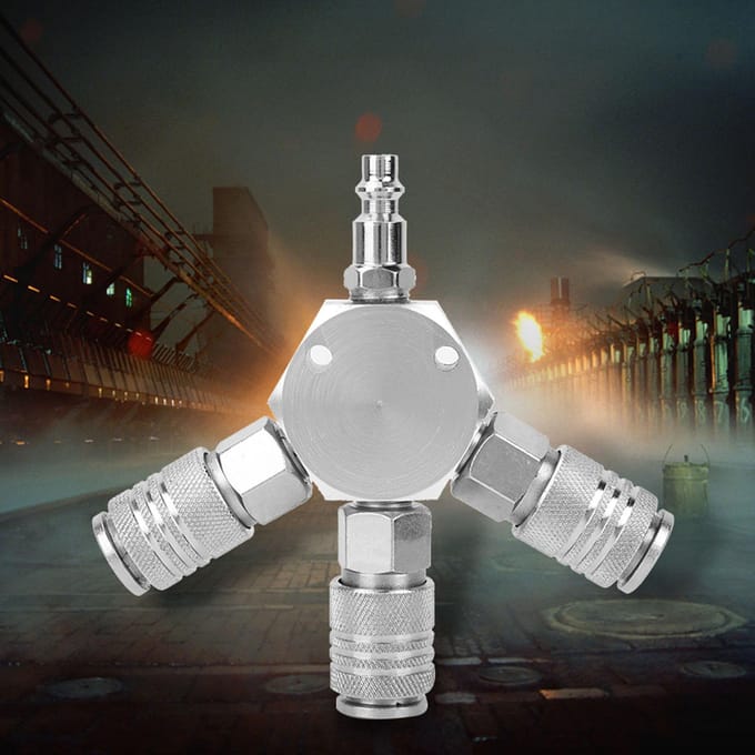 3 Manieren Luchtslang Verdeelstuk Snelkoppeling Connector Adapter Splitter 14   F NPT