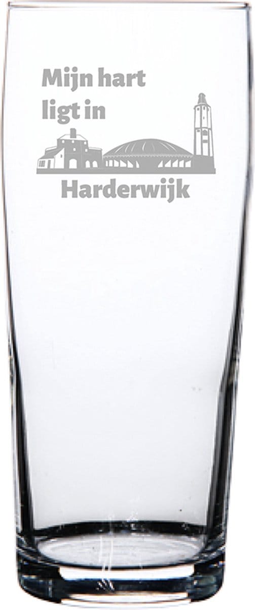 Gegraveerde bierfluitje 19cl Harderwijk