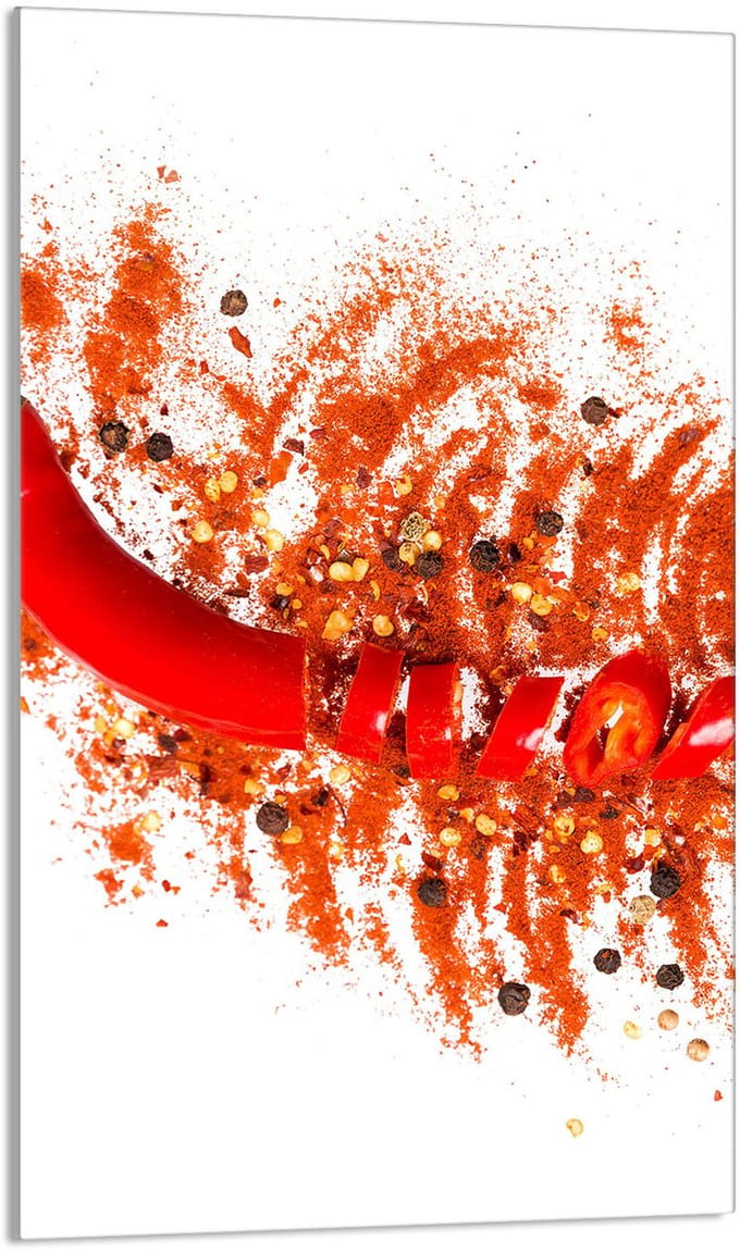 TMK ArtDeko - Snijplank - Glas - Chilli - 30x52 cm