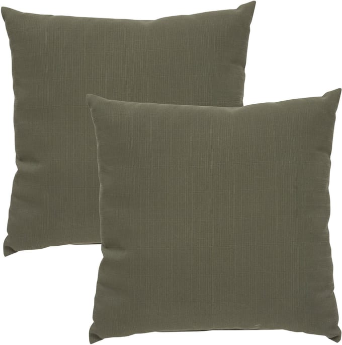 Hesperide Sierkussen Granada - 2x - groen - 40 x 40 cm - polyester - voor buiten - tuinkussen - buitenkussen