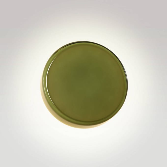MARSET LED wandlamp Caramel, groen, Ø 38 cm, TRIAC, glas