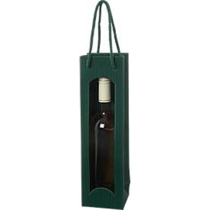 Wijntas "Open Golven”, per stuk, groen, 20 stuks